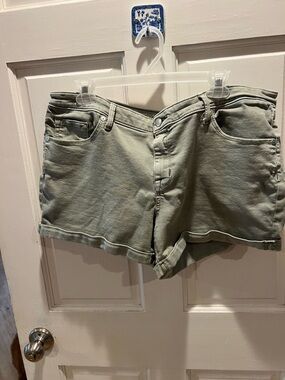 Mossimo Supply Co. Olive Green Denim Shorts